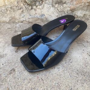 New Michael Kors Amal Patent Leather  Slip on Heels - Size 9.5